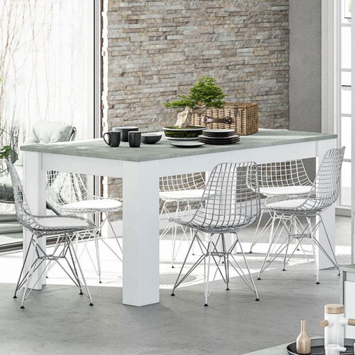 Table A Manger Beton Cire Pas Cher Table Beton Cire Achat Vente Pas Cher
