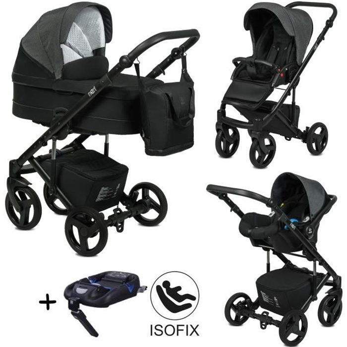 Poussette 3 en 1 isofix hotsell