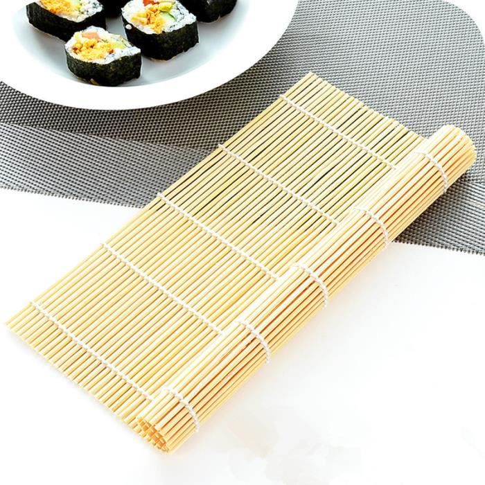 Japonais NATTE A SUSHI EN BAMBOU Roll Mat tapis CUISINE JAPONAISE 24cm x 24cm - Cdiscount Maison