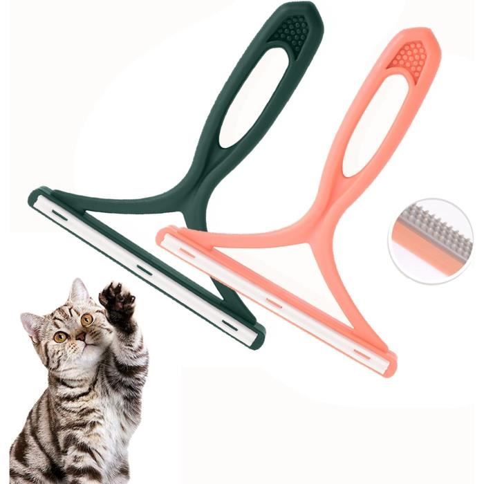 Brosse Anti Poils - Portable Réutilisable - Autonettoyante - Pour Chien et Chat - Enlève Résidus Collants