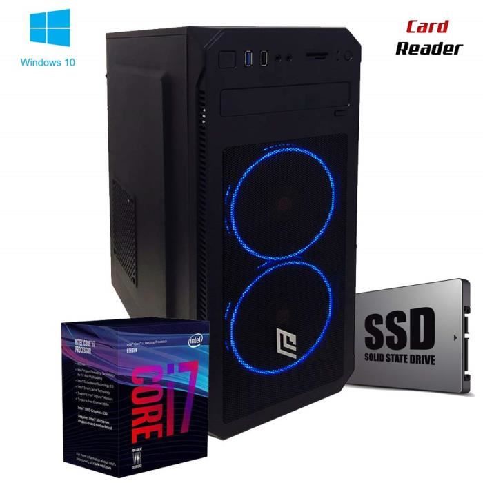 Achat Ordinateur de bureau Ordinateur de Bureau Pc intel core i7 8700 sixcore 6x 32 ghz Ram 16 GoSSd de 480 pas cher