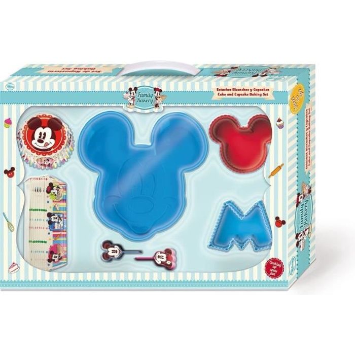 Kit Patisserie Disney Mickey Moule Silicone Gateau Forme Mickey Caissettes Cupcakes Coffret Cadeau Cdiscount Maison