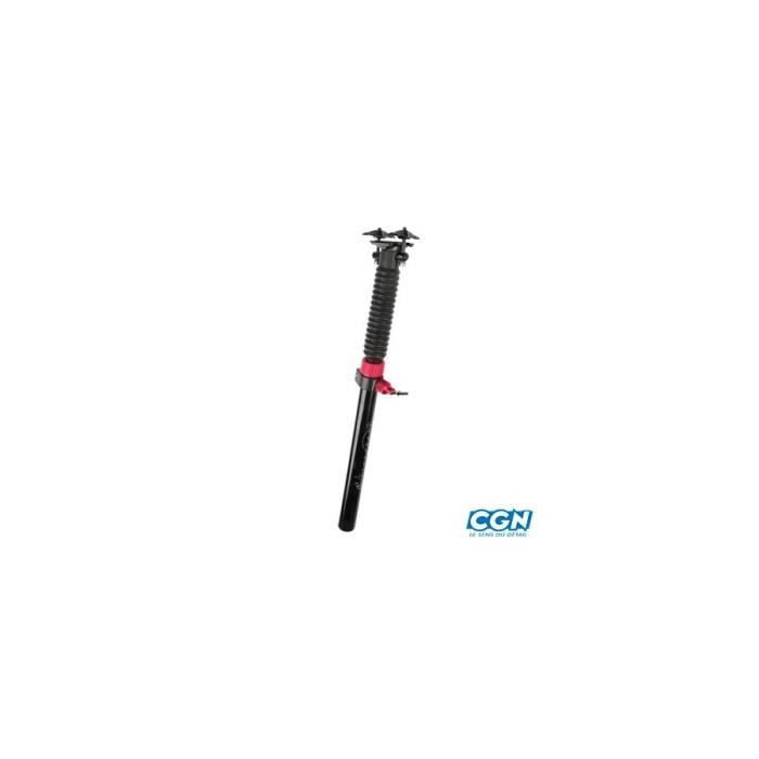 Tige de selle d31.6 reglable ajustable alu l425 vtt vtc noir avec