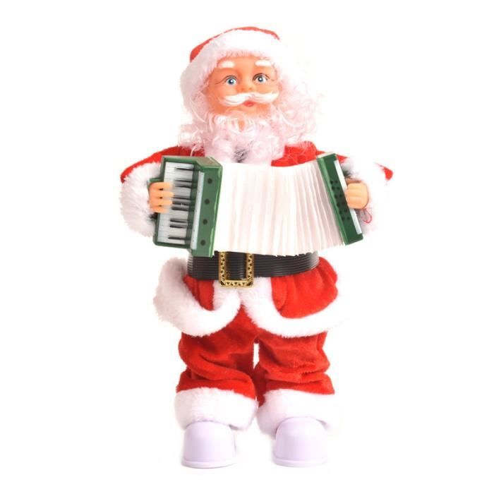 Musique Père Noël musical avec Accordéon dansant et chantant Père Noël