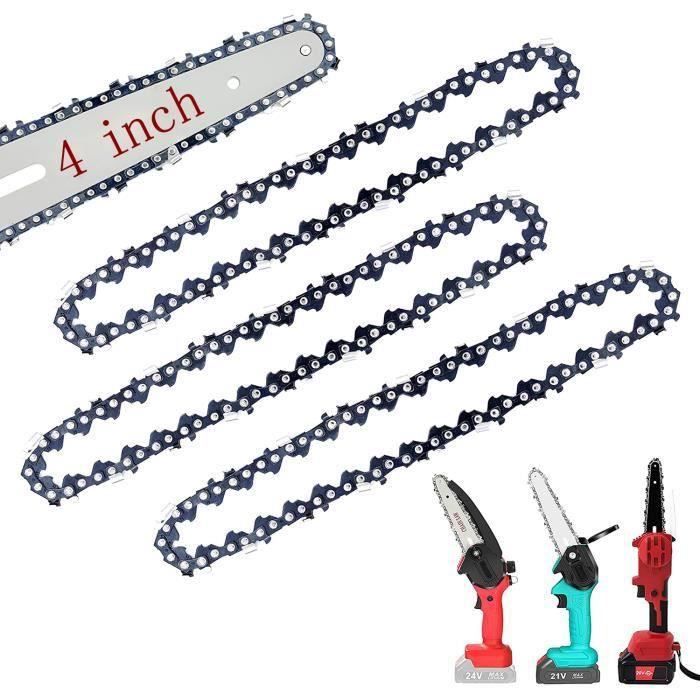 MEROUS Mini chaîne de tronçonneuse de 4 pouces-chaîne de tronçonneuse ...