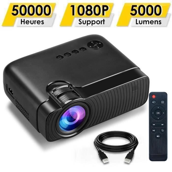 Vidéoprojecteur ELEPHAS 5500 Lumens LCD Mini Projecteur Portable