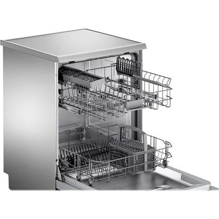 Lave-Vaisselle 60cm BOSCH SMS2HTI72E - Consommation d'eau et d'énergie - Couleur Gris - Pose libre