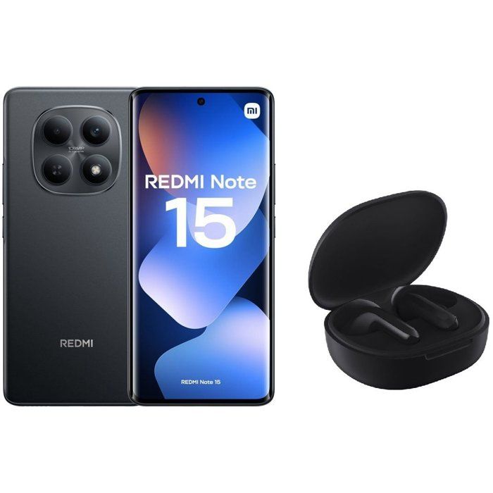 Xiaomi Redmi Note 15 RAM 6Go Stockage 128Go Noir Version Française + Écouteurs Sans Fil Xiaomi Redmi Buds 4 Lite Noir