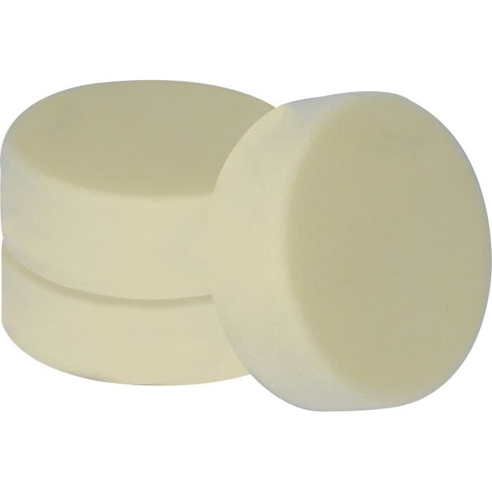 Carpoint tampons de polissage moyen 150 mm blanc 3 pièces
