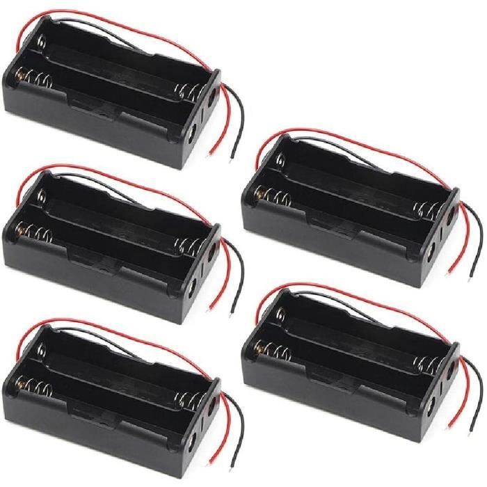 Lot De 10 Connecteurs Clip Pour Pile 9V – Type I Avec Câbles Et Fiches Noires (BS2)