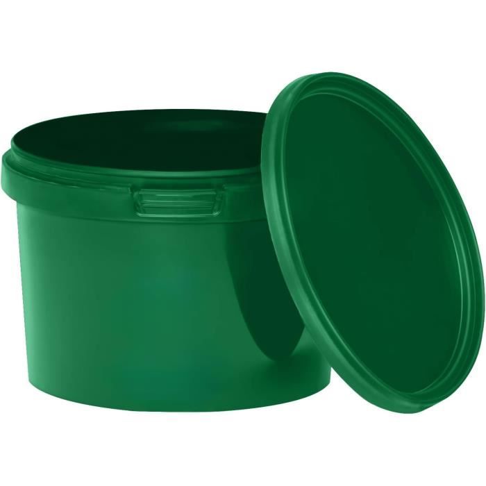 Seau En Plastique Alimentaire Transparent 10 Litres - Hermétique, Anti-fuite, Avec Anse