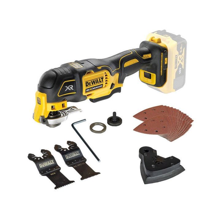 Outil multifonctions DEWALT DCS356N 18V Li Ion Changement de lame sans outil LED intégrée