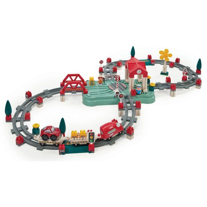 Baril circuit train - ECOIFFIER - 140 pcs - Dès 18 mois
