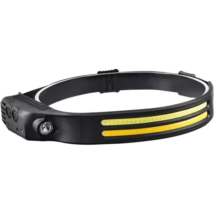 Lot De 6 Lampes Frontales LED COB - Ultra-légères, étanches IPX4, 1000 Lumens Max, Bandeau Réglable, Pour Running Et Camping