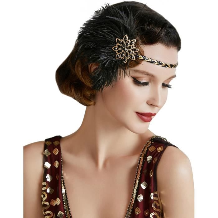 1920S Vintage Bandeau Rugissant Des Années 20S Flapper Casque Avec ...