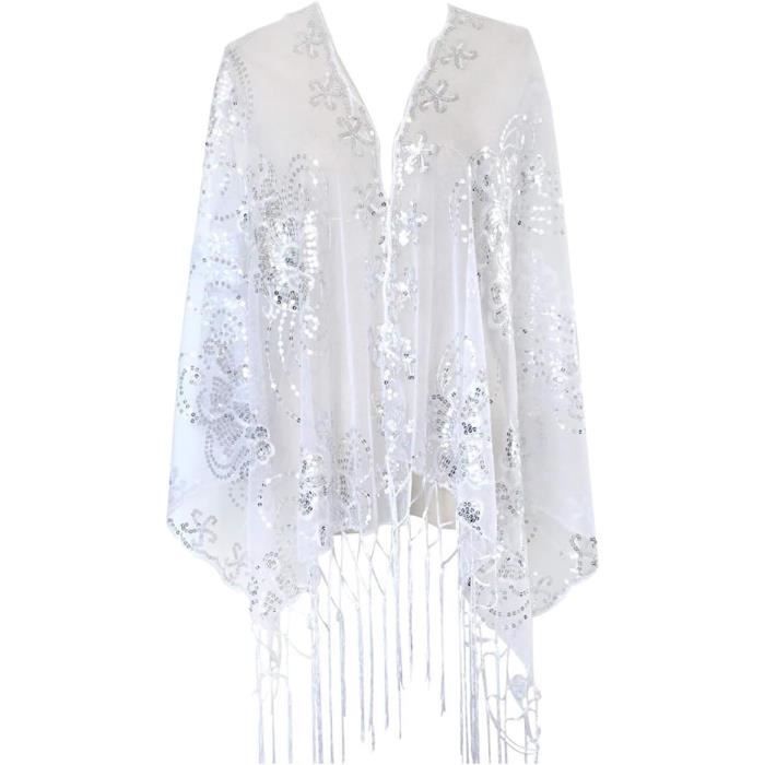 Femmes Paillettes Étole Foulard Écharpe Châle Boléro Pour Robe De ...