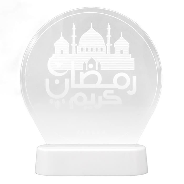 Ramadan Mubarak Lampe, Led Décoratives Ramadan Moubarak, Ramadan 3D