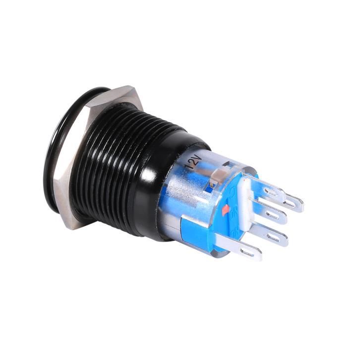 Interrupteur D'Alimentation 19mm Étanche Avec LED Bleue - Interrupteur à Bouton Optique - Neuf Du Japon