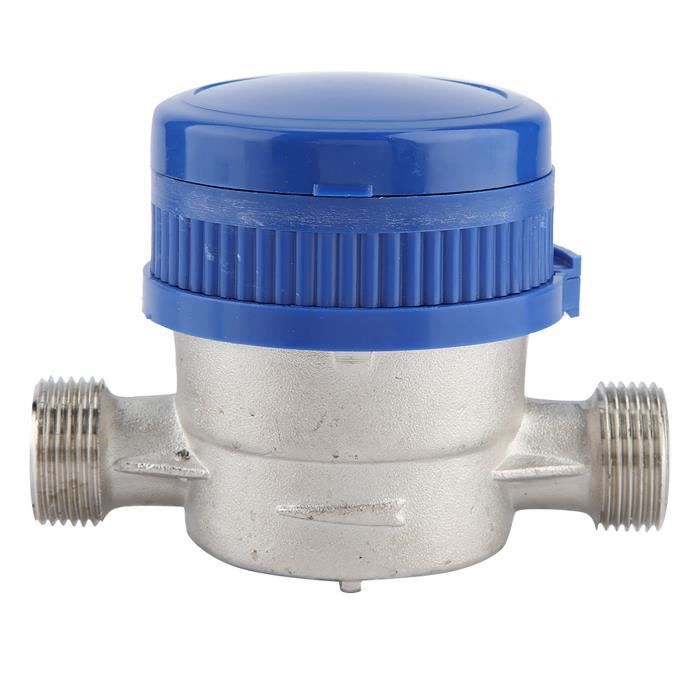 Débitmètre D'eau VBESTLIFE - Cuivre 1.5m3/h - Compteur D'eau Mécanique 15mm 1/2