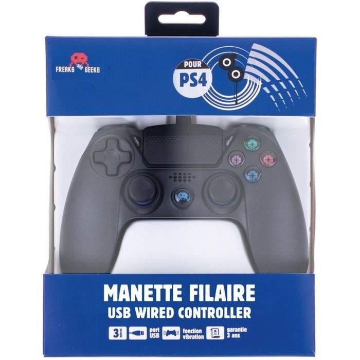 Manette Sans Fil esport FPS-200 noire pour PS4 avec 4 palettes à l'arrière
