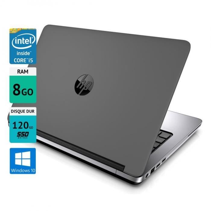 Pc portable HP Probook 640 G1 14 8GO SSD 120GO Windows 10 gris - Hewlett packard
