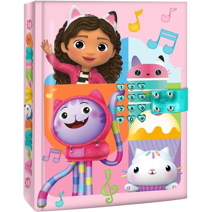 Carnet secret Gabby' Dollhouse rigide 21 x 15 5 x 3 cm avec cadenas
