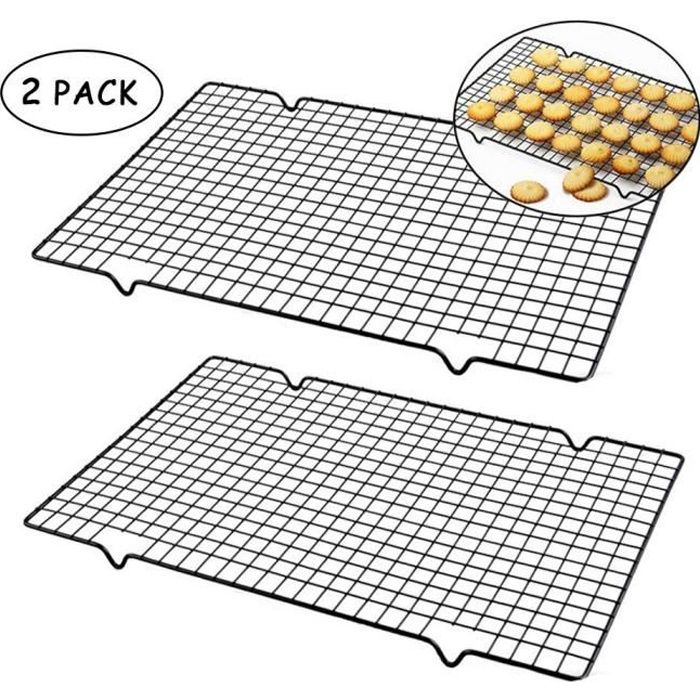 Leegoal 2pcs Grille De Refroidissement Gateau Biscuits Patisserie Grille Anti Adhesif 40 25 Cm Cdiscount Maison