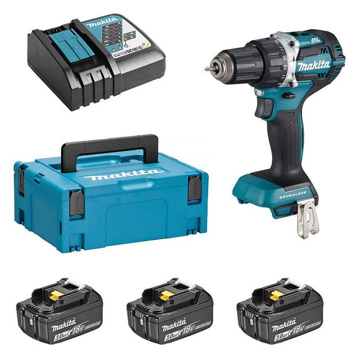 Perceuse Visseuse MAKITA DDF484RF3J 18 V Li ion Ø 13 mm 3 x 3 0 Ah - vue 2