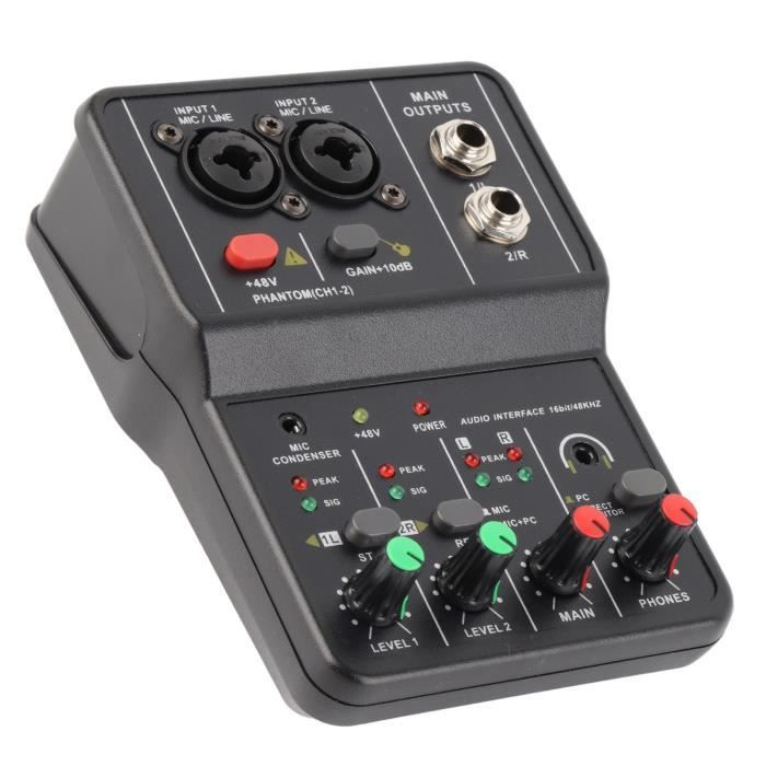 Palmer PAN 48 - Alimentation Fantôme 48V 2 Canaux - Phantom Power Fiable Pour Micros Et DI Actifs
