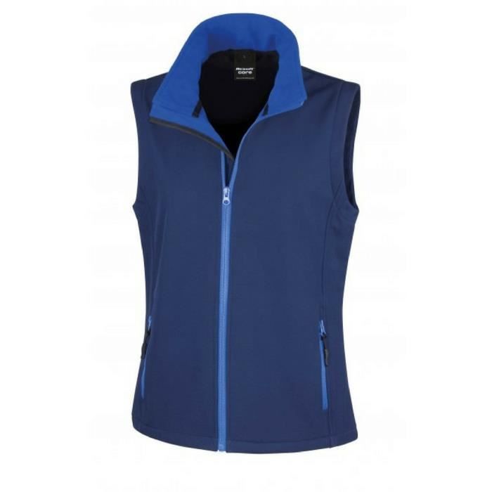 gilet sans manches softshell result pour femme - rouge/noir - randonnée - sports d'hiver - respirant