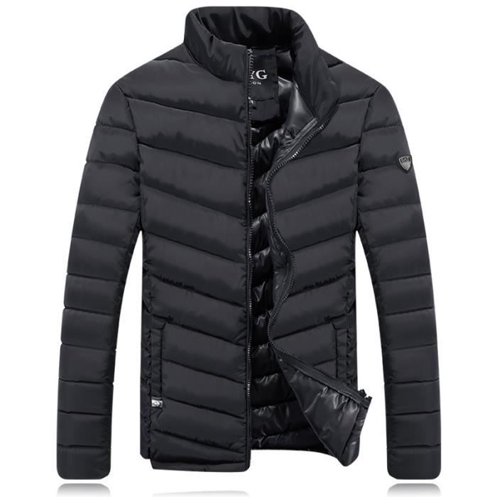 Doudoune Homme Hiver Marque Luxe Col Vertical Veste Homme Slim Fit Blouson  Pour Homme Noir - Cdiscount Prêt-à-Porter