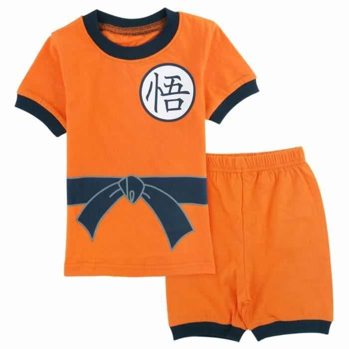 Pyjama Court Enfant Garçon Dragon Ball Goku Vegeta 2 PCS Ensemble de