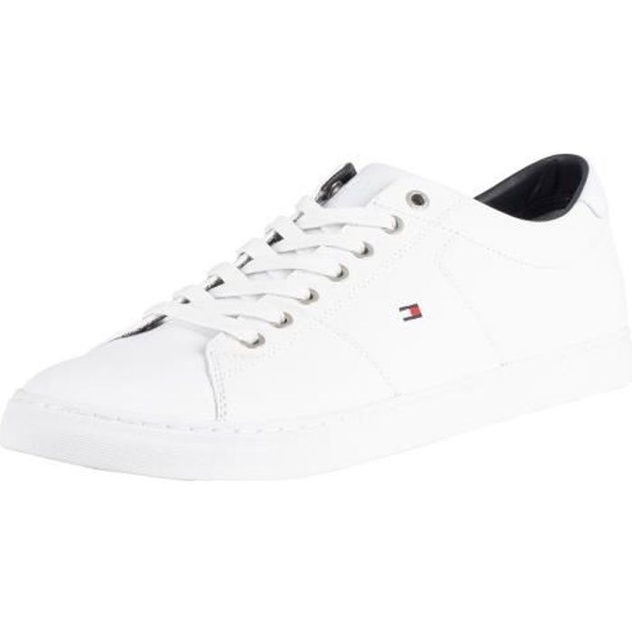 Tommy Hilfiger Homme Essential Trainers Blanc Blanc Cdiscount