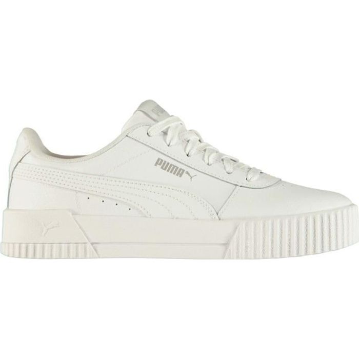 puma blanche cuir femme