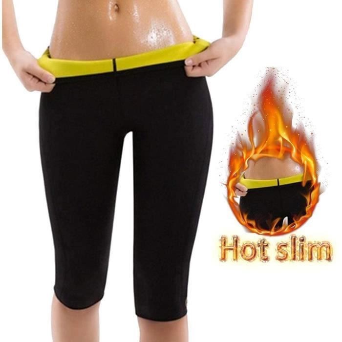 Legging Minceur Femme Legging de Sudation et Sauna Pantalon Amincissant  Pantacourt de Gym Fitness Sport Yoga Favorise