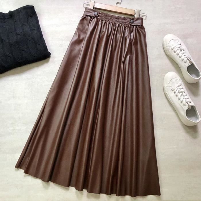 Jupe cuir taille elastique on sale
