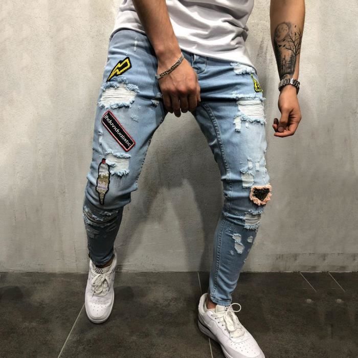 Jeans homme avec broderie best sale