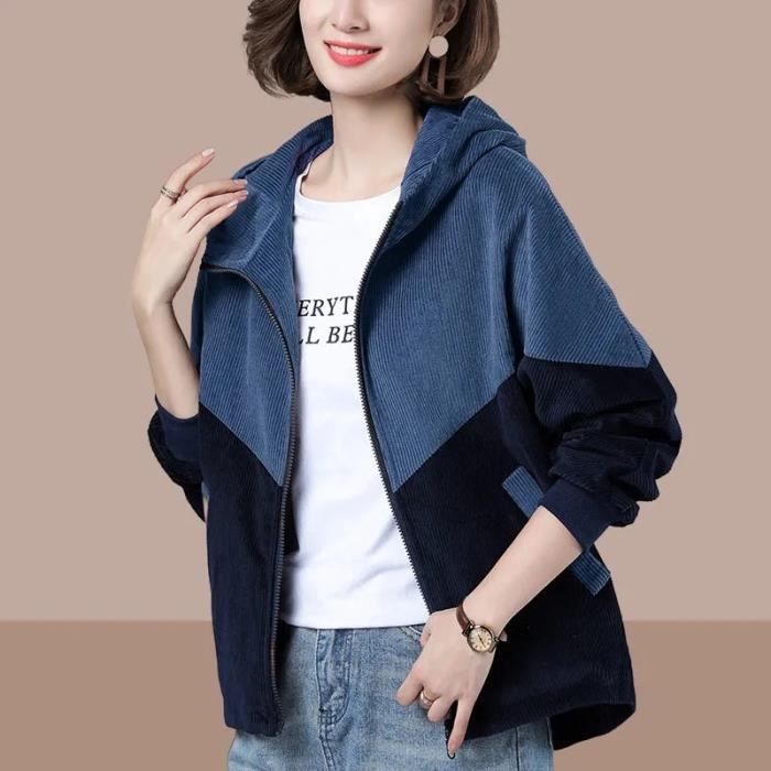 VESTE - VAREUSE - CASAQUE - BLAZER 2021 femmes velours d?�contract?�e veste ?� capuchon nouvelle 