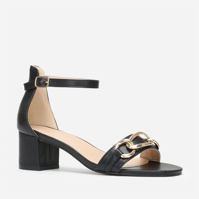 Sandales noires et dorées discount