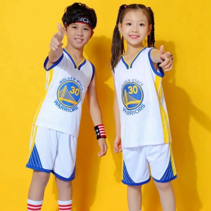 Ensemble de vetements de basket ball Maillot de basket ball pour enfants 30 Maillot et short de basket ball Arctic white Cdiscount Sport