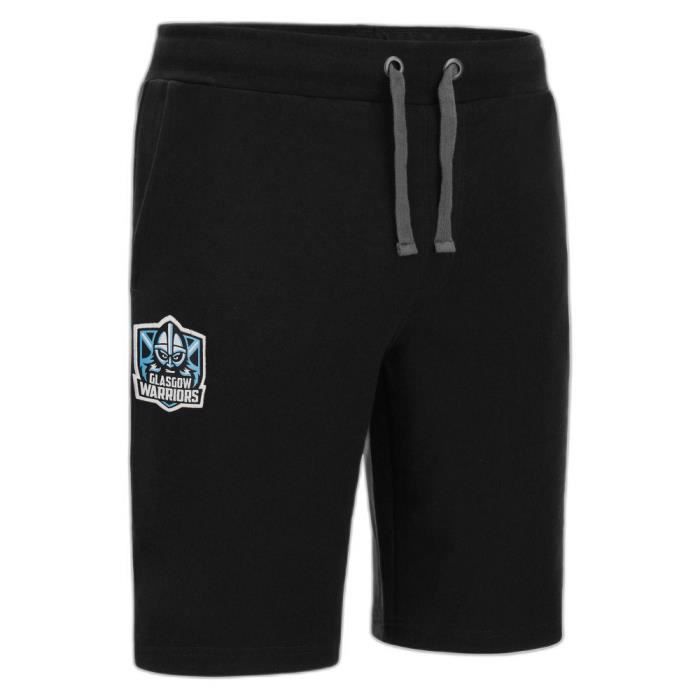 Bermuda coton brossé Glasgow Warriors 2022/23 noir L Cdiscount Sport