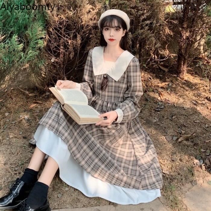 Robe vintage manche longue outlet