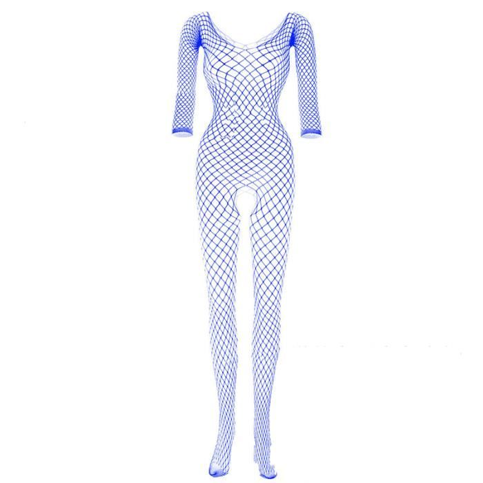 Body Phosphorescent ZOOMIMI Pour Femme - Motif Résille Séduisant
