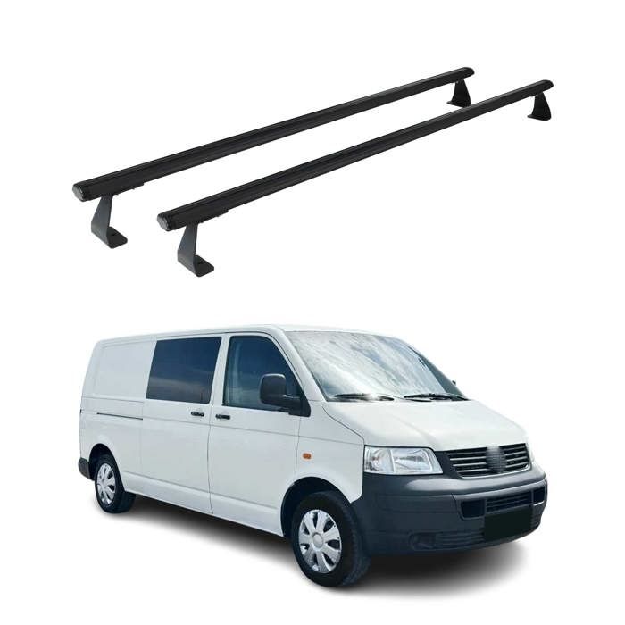 Barres De Toit Transversales Pour VW T5 Caravelle (2003-2015) - 2 Pièces En Acier - Pour Porte-vélos, Coffre...