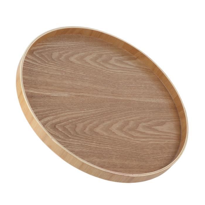 Plateau De Service En Bois Massif - Rectangle 30x20x2 Cm, Pour Thé, Café, Restaurant
