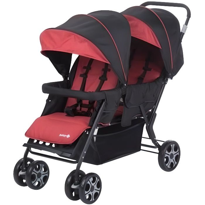 Safety 1st Teamy Poussette Double Pour Jumeaux Enfants Rapproches De La Naissance A 4 Ans 22kg Ribbon Red Chic Cdiscount Puericulture Eveil Bebe