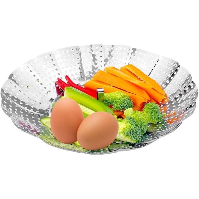Panier Vapeur En Acier Inoxydable 20 Cm - Ustensile De Cuisine Multifonction Pour Cuisson Vapeur, Filtration Et égouttage