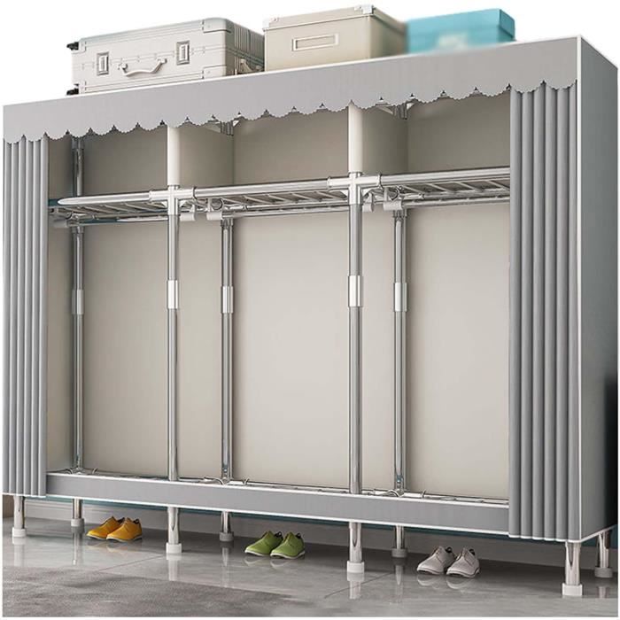 Armoire de Rangement Portable de 67 avec Penderie en Tissu Non-tissé - Montage Facile et Rapide - Noir | Leroy Merlin