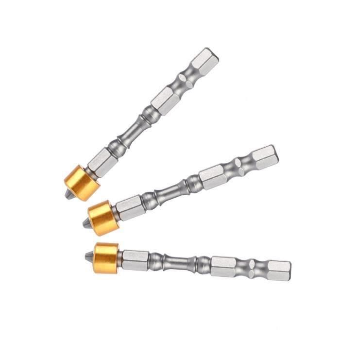 Lot De 6 Embouts De Tournevis Cruciforme Longs Magnétiques 1-4 En
