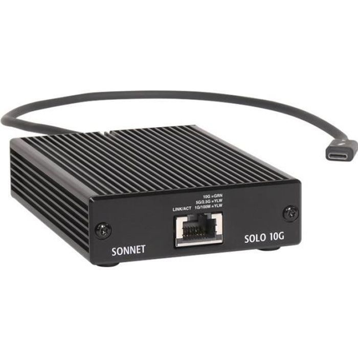 Sonnet Solo 10G Thunderbolt 3 Edition adaptateur réseau Thunderbolt 3 10Gb Ethernet x 1